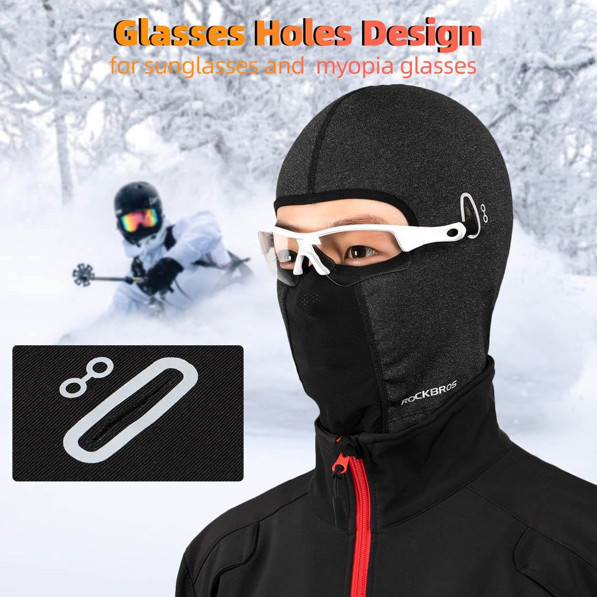 ROCKBROS Sturmhaube Winter Balaclavas für Outdoorsports