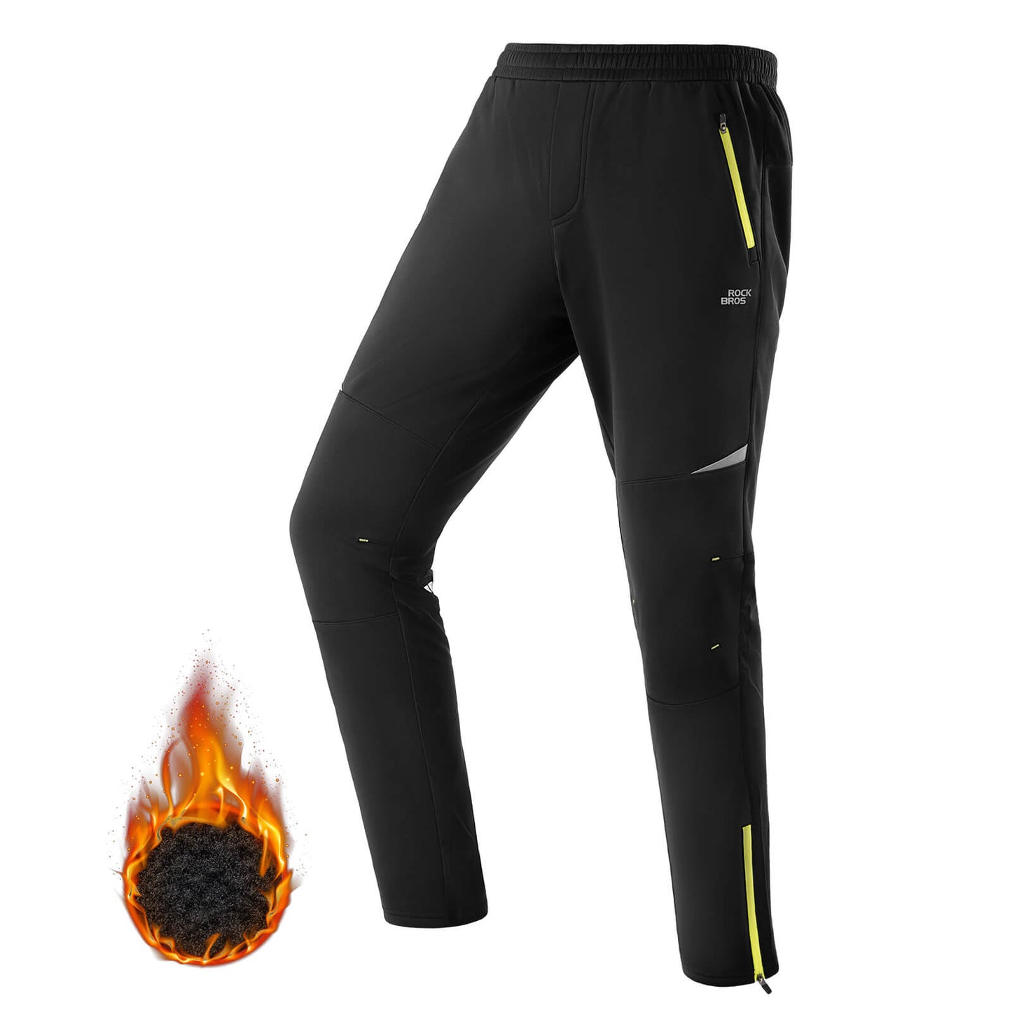 Herren Fahrradhose Winddicht und Warm für Winter Outdoor-Sport ROCKBROS