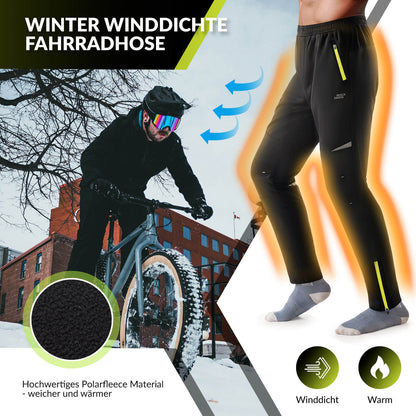 Herren Fahrradhose Winddicht und Warm für Winter Outdoor-Sport ROCKBROS