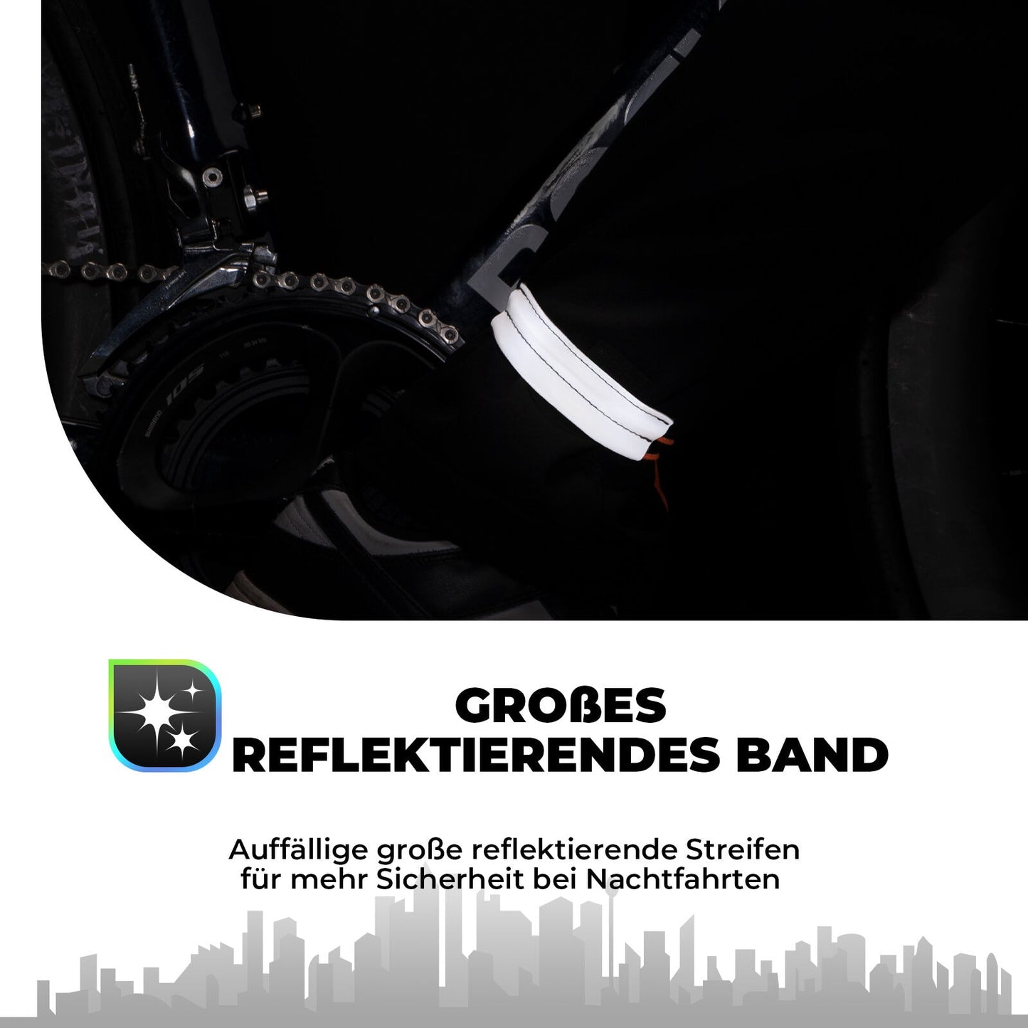 Hosenband reflektierend für Radfahren Reflektorband ROCKBROS