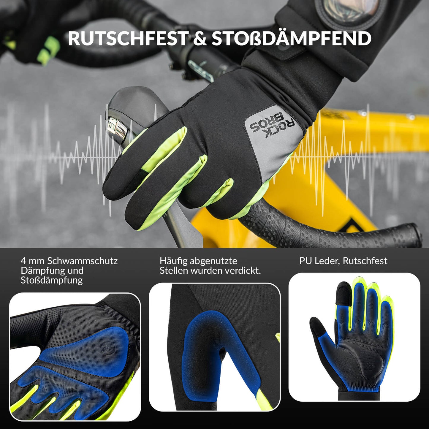 Outdoor Thermo Handschuhe für Radfahren & Ski Touchscreen-fähig-funktion ROCKBROS