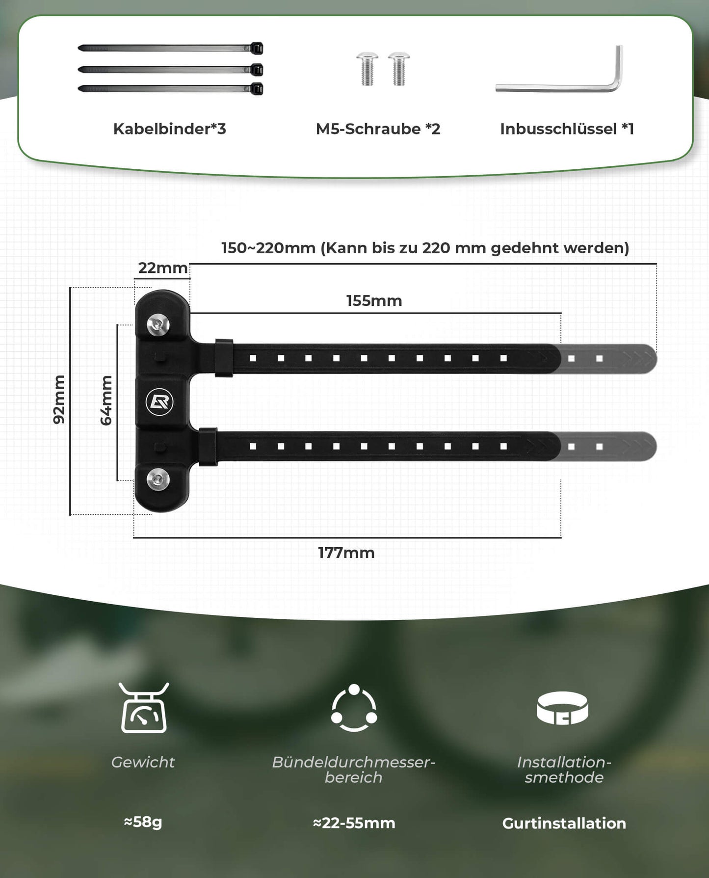Universal Flaschenhalter für Fahrrad Kein Stanzen Basis für Umbau ROCKBROS