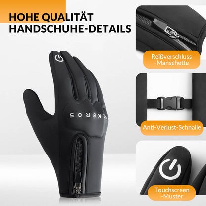 Winter Fahrradhandschuhe mit Gel Gepolstert Touchscreen-fähig ROCKBROS