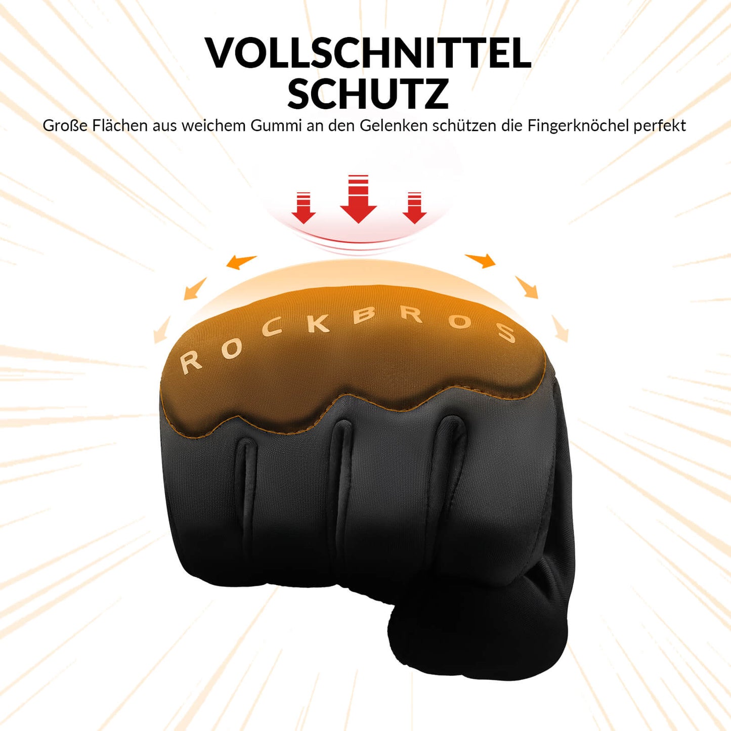 Winter Fahrradhandschuhe mit Gel Gepolstert Touchscreen-fähig ROCKBROS