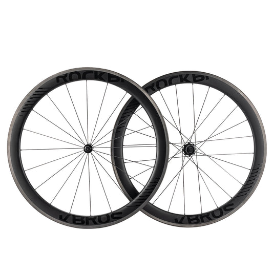 700C Carbon Laufradsatz 50mm Felgenbremse Steckachse Laufrad Set für Rennrad ROCKBROS