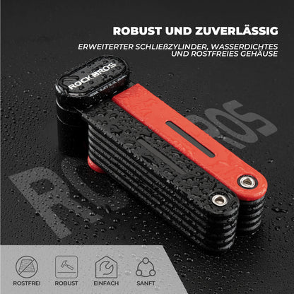 Fahrrad Klapp-Fahrradschloss Robust Diebstahlschutz mit 2 Schlüsseln ROCKBROS