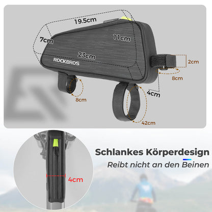 Fahrrad Oberrohrtasche/Satteltasche 1,1L mit Innenfächern ROCKBROS
