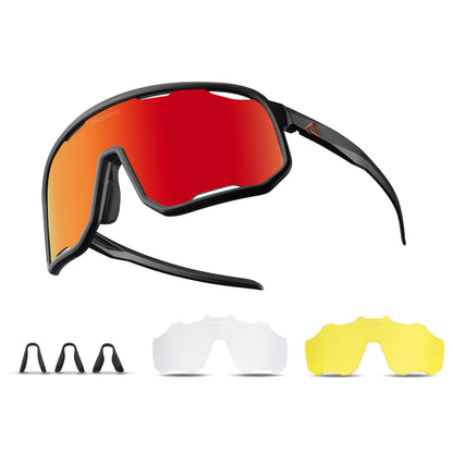 Fahrradbrille Polarisierte Sonnenbrille UV-Schutz Wechsel-Nasenpads Damen/Herren ROCKBROS
