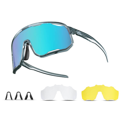 Fahrradbrille Polarisierte Sonnenbrille UV-Schutz Wechsel-Nasenpads Damen/Herren ROCKBROS