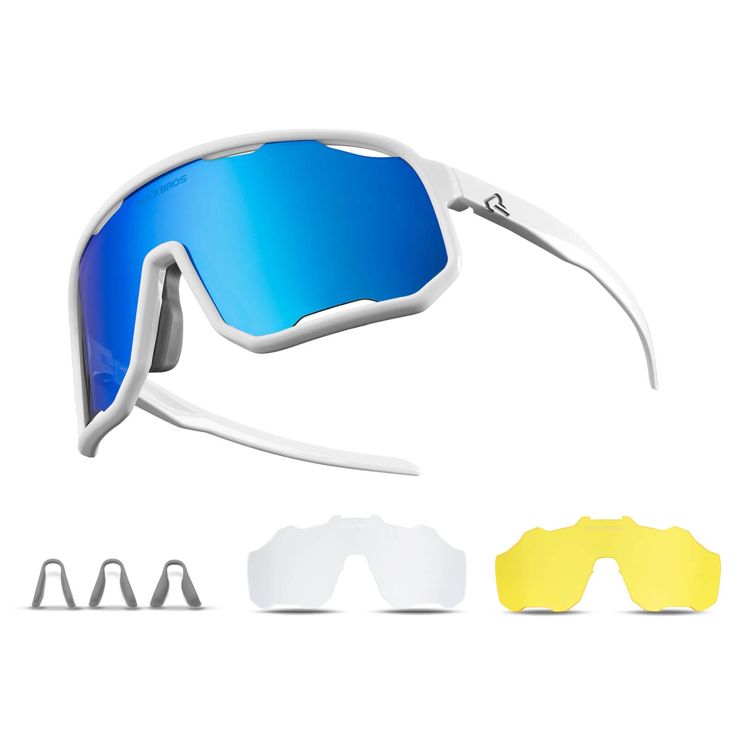 Fahrradbrille Polarisierte Sonnenbrille UV-Schutz Wechsel-Nasenpads Damen/Herren ROCKBROS