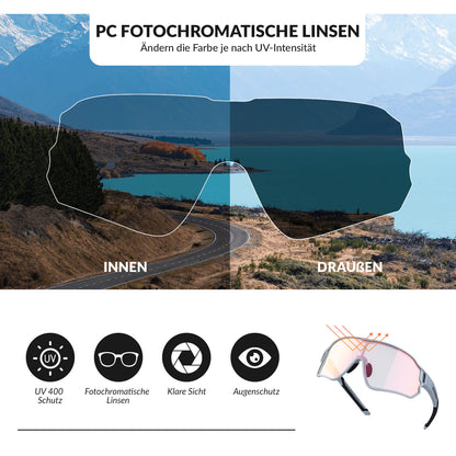 ROCKBROS Dynamische Radbrille mit UV400-Sonnenfilter