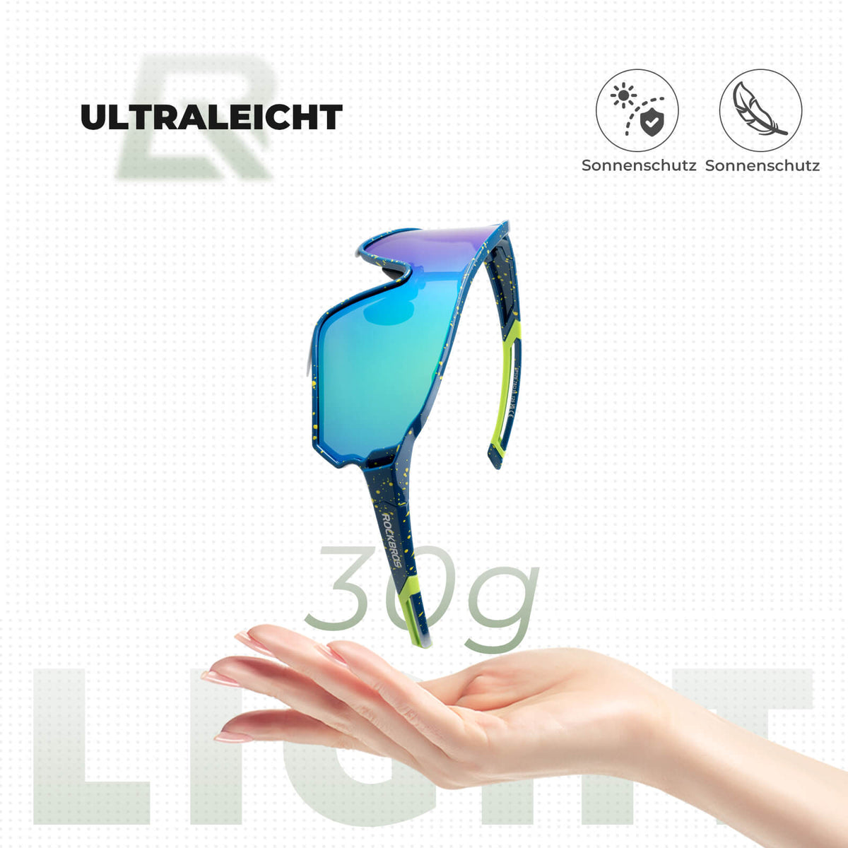 ROCKBROS Federleichte Polarisierte Fahrradbrille (UV400)
