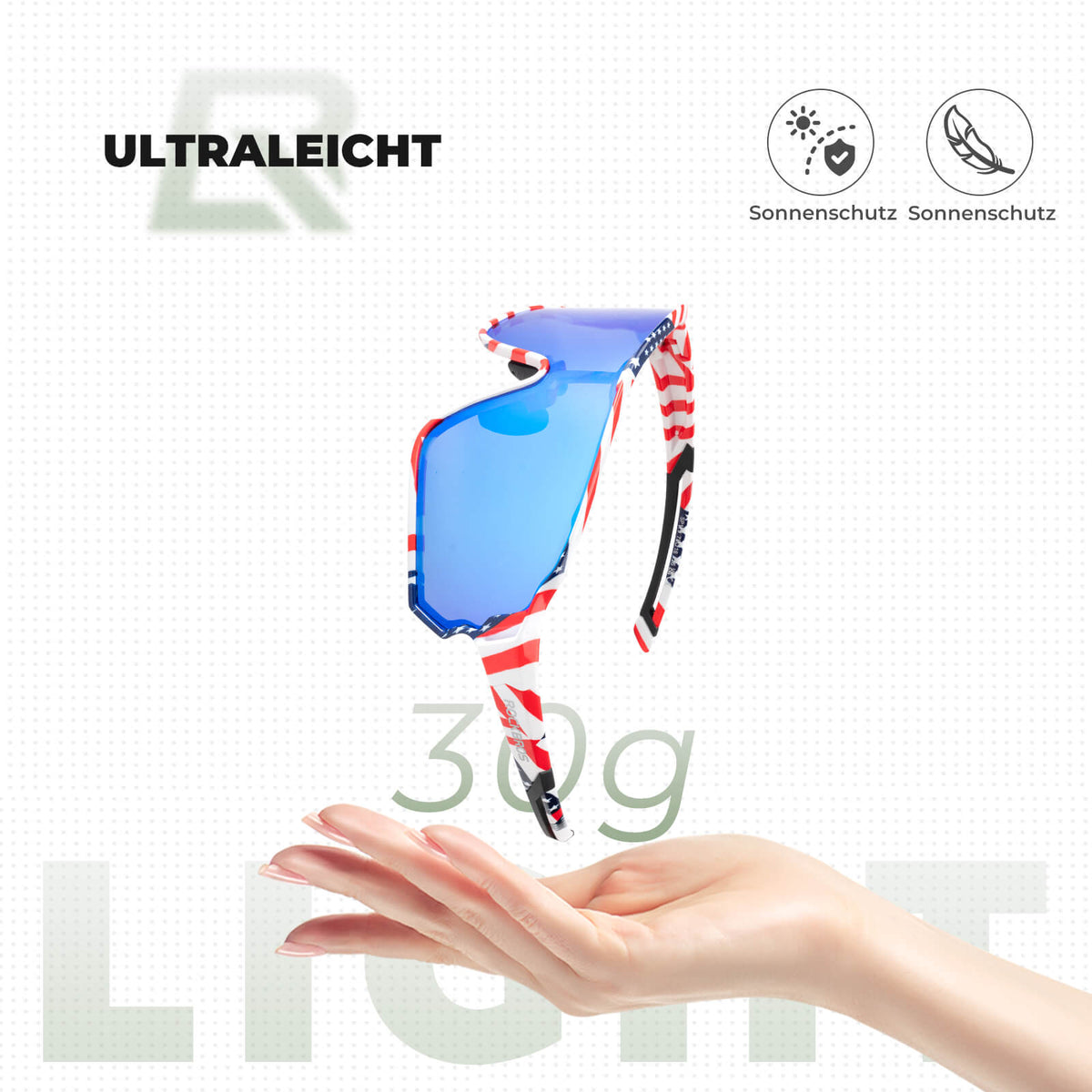 ROCKBROS Federleichte Polarisierte Fahrradbrille (UV400)