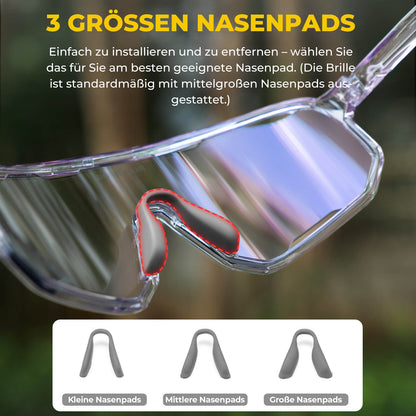Fahrradbrille Polarisierte Sonnenbrille UV-Schutz Wechsel-Nasenpads Damen/Herren ROCKBROS
