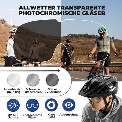ROCKBROS Fahrradhelm mit Rücklicht 55-61cm