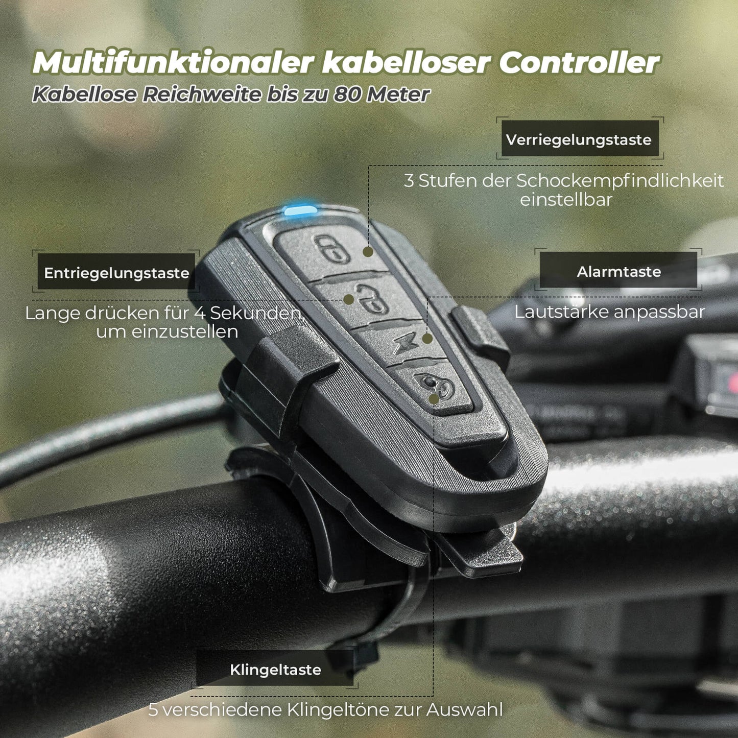 Fahrradklingel Kabellose Warnsirene Elektrisch Farhrad Glocke IPX5 ROCKBROS