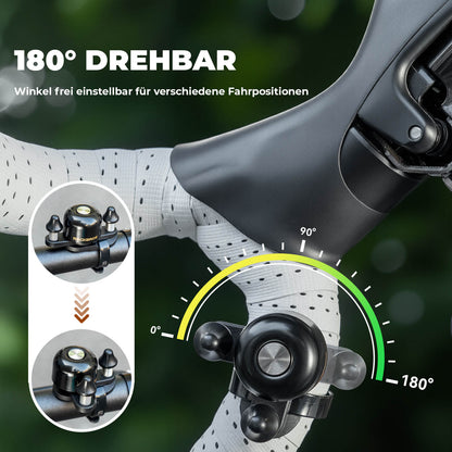 ROCKBROS Rennrad MTB Fahrradklingel mit Doppel-Klopfer 180° drehbar