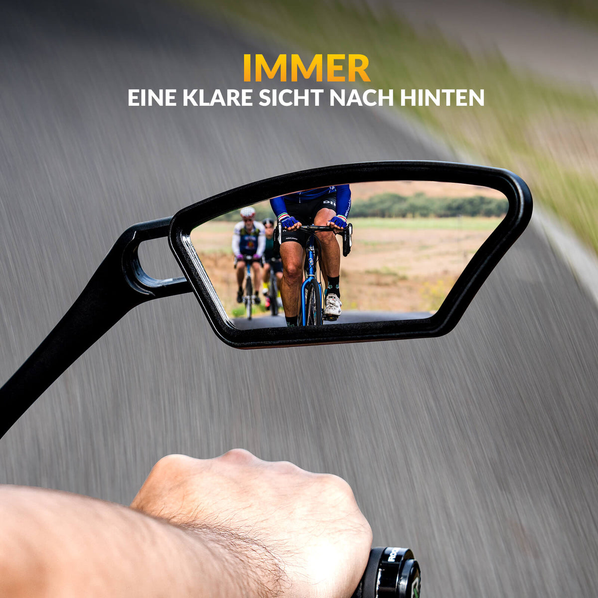 ROCKBROS Fahrradspiegel Rückspiegel 360 ° Verstellbarer für Lenker 21-26mm