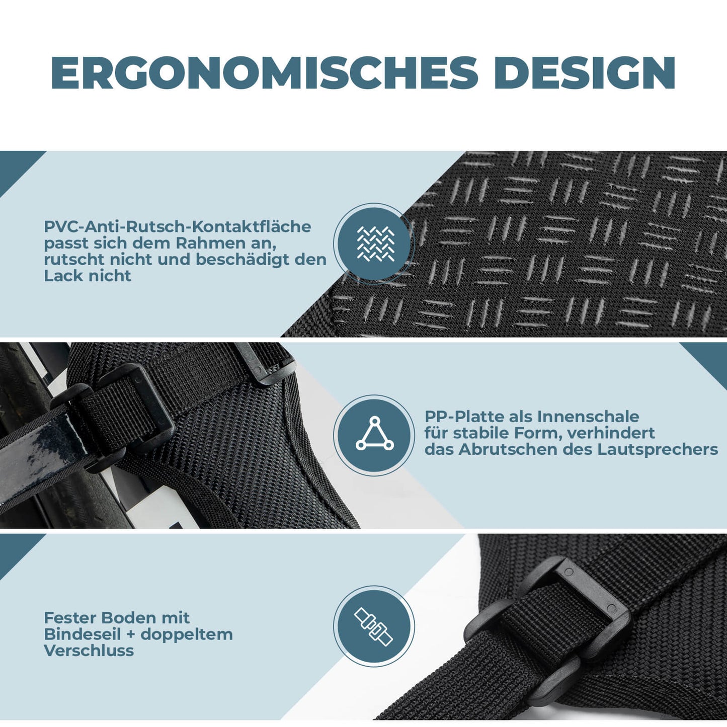 Flaschenhalter Fahrrad Lautsprecherhalterung Verstellbarer Riemen ROCKBROS