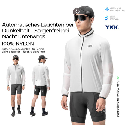 ROCKBROS Leichte Fahrradjacke Nachleuchtend Faltbar Sommer Herren/Damen