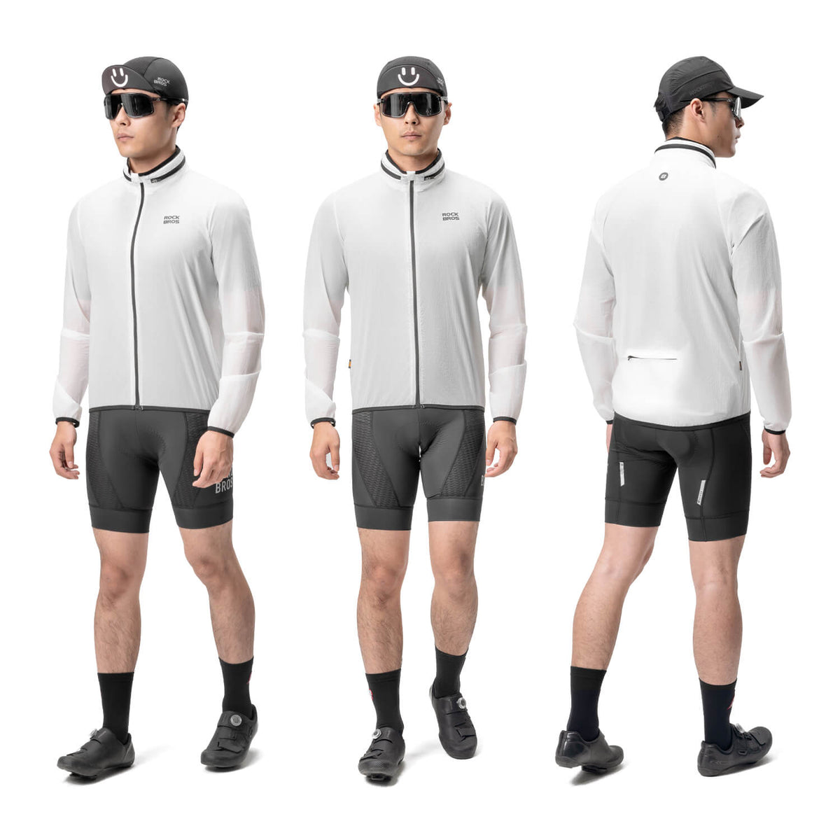 ROCKBROS Leichte Fahrradjacke Nachleuchtend Faltbar Sommer Herren/Damen