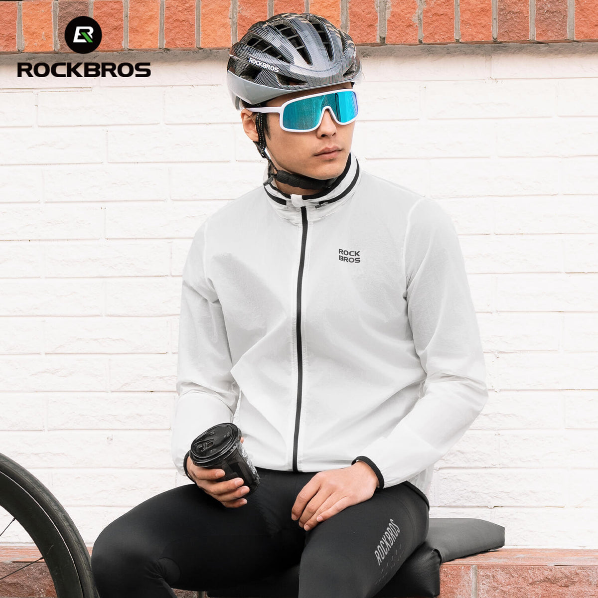 ROCKBROS Leichte Fahrradjacke Nachleuchtend Faltbar Sommer Herren/Damen