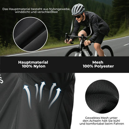 ROCKBROS Herren Leichte Fahrradjacke Atmungsaktiv Frühling
