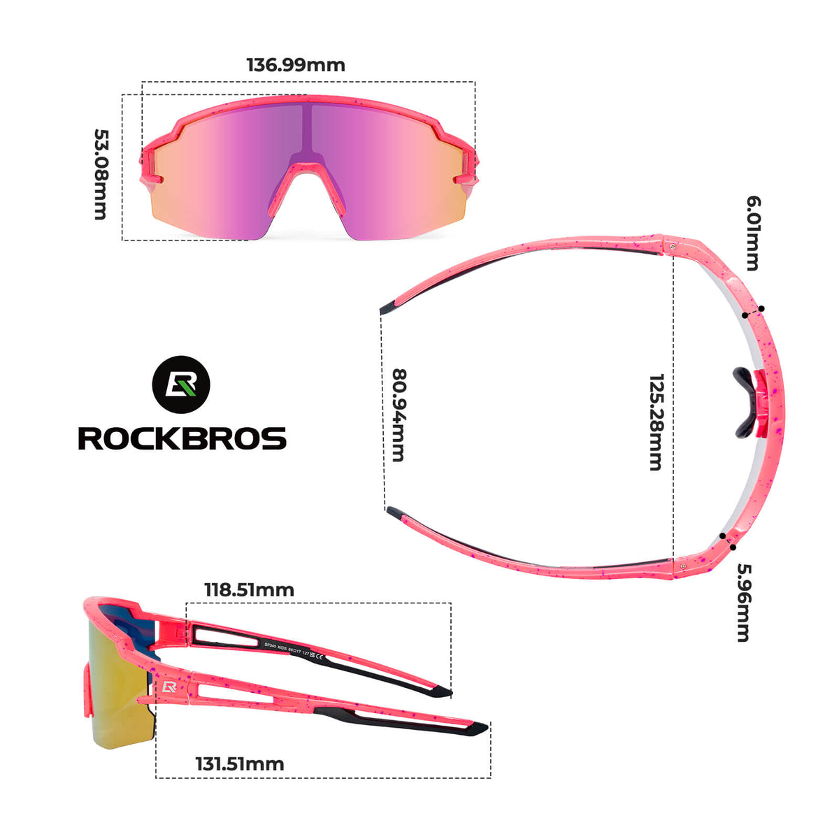 ROCKBROS Polarisierte Sport- und Fahrradbrille für Kinder