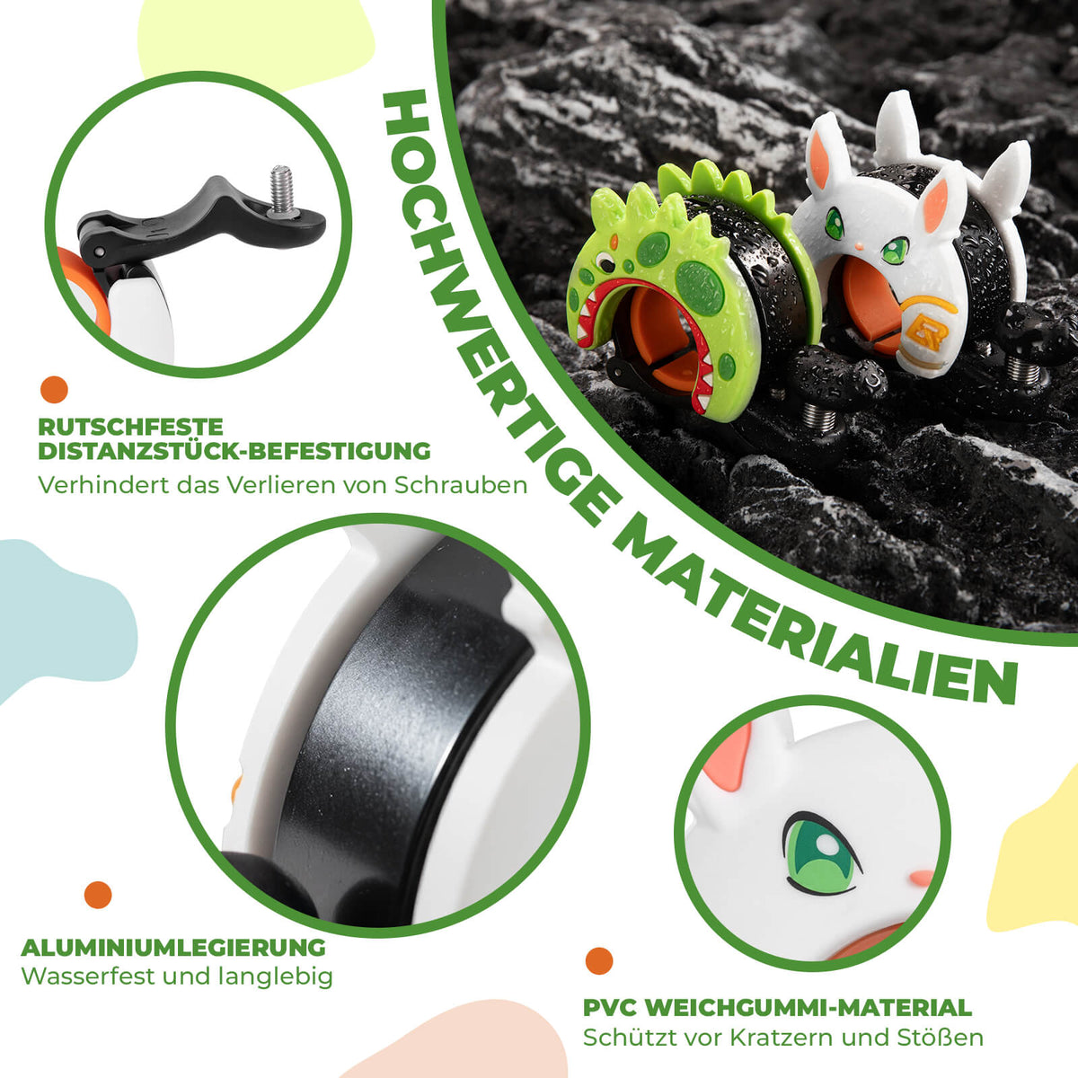 ROCKBROS Kinder Fahrradklingel Laut für Lenker 22,2-25,4mm