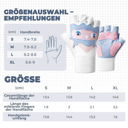 ROCKBROS Kinder Halbfinger Fingerlose Fahrradhandschuhe