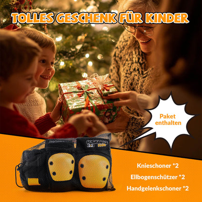 Kinder Knieschoner 6-in-1 Komfort Schoner Set Protektoren Fahrrad Sport ROCKBROS