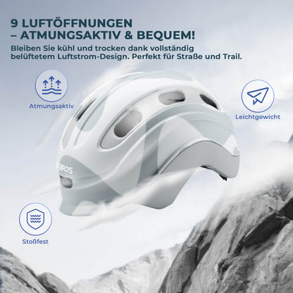 ROCKBROS Kinderhelm Rücklicht-Kompatibel 54–58 cm 6–18 Jahre