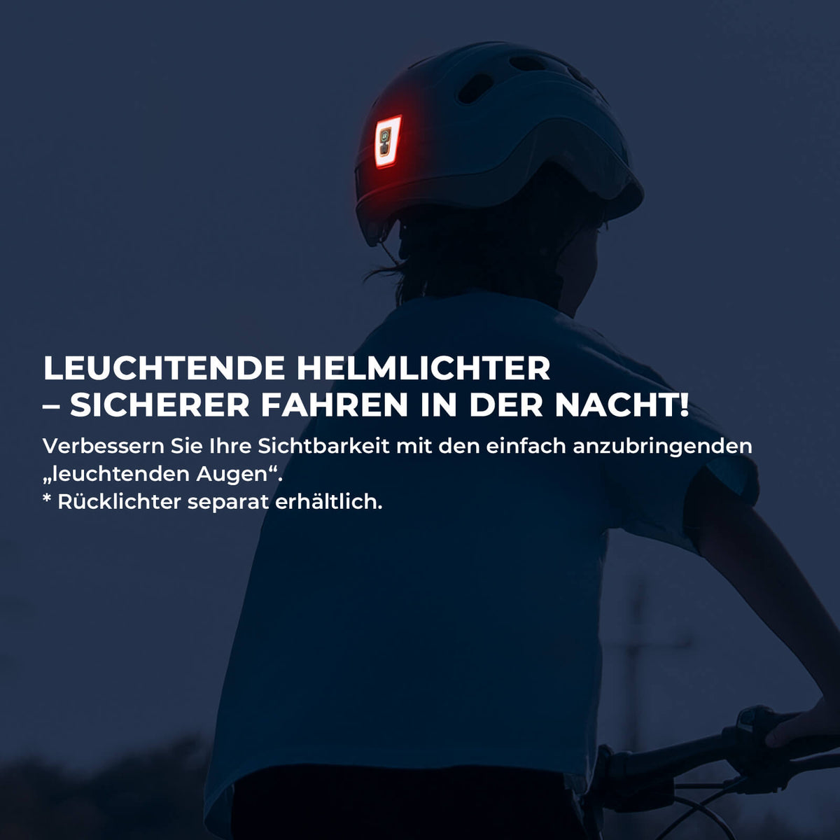 ROCKBROS Kinderhelm Rücklicht-Kompatibel 54–58 cm 6–18 Jahre