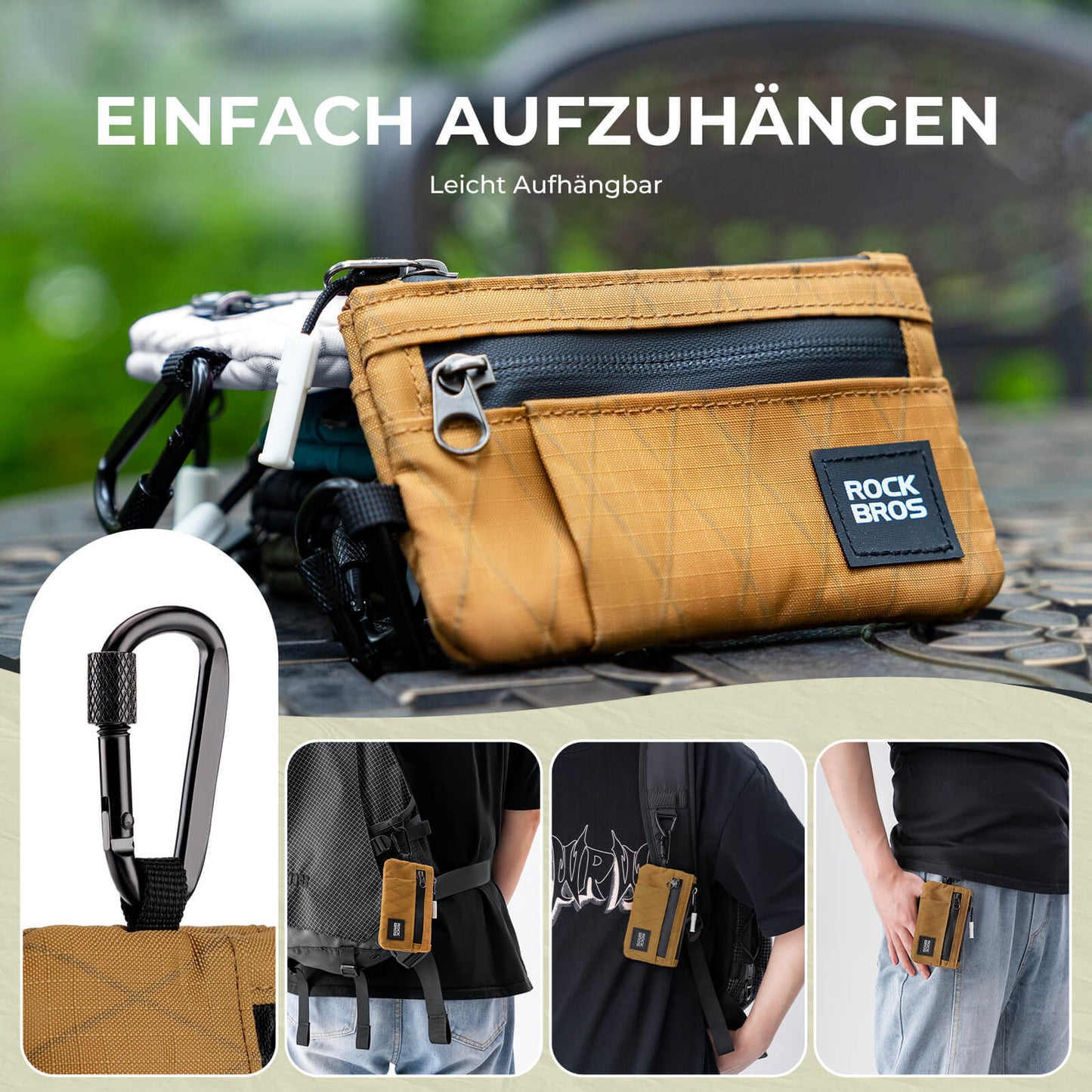 Portemonnaie Geldbeutel Handytasche Tragbare mit Hängeschloss ROCKBROS