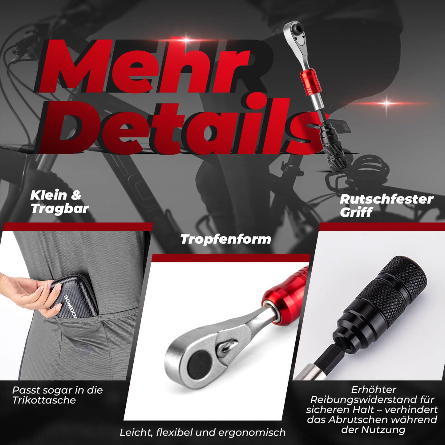 Ratschenschlüssel Set 1/4 Zoll Mini Reparatur Werkzeug ROCKBROS