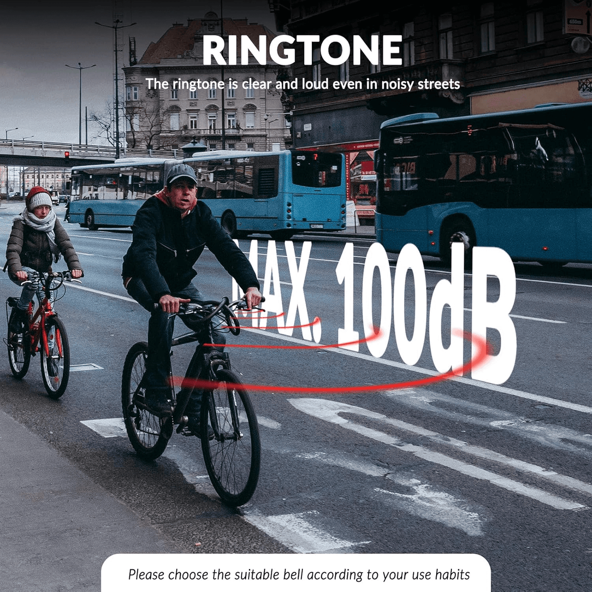 ROCKBROS Rennrad Fahrradklingel 100dB für gebogene Lenker 22,2mm