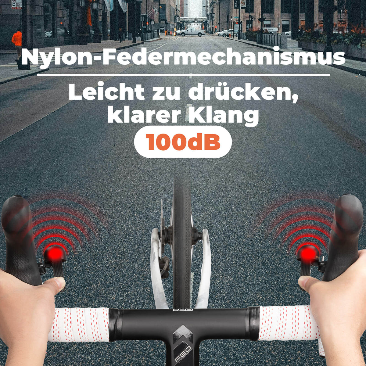 ROCKBROS Rennrad Fahrradklingel für gebogene Lenker 27-30 mm