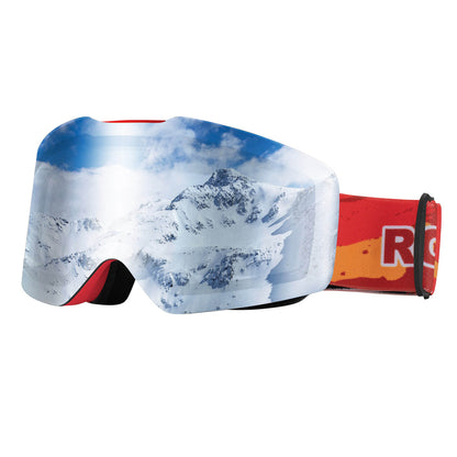 Skibrille Schneebrille Polarisierte Helmkompatible Sportbrille Skifahren ROCKBROS