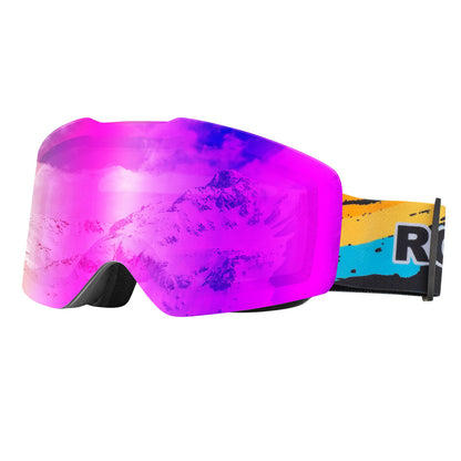 Skibrille Schneebrille Polarisierte Helmkompatible Sportbrille Skifahren ROCKBROS