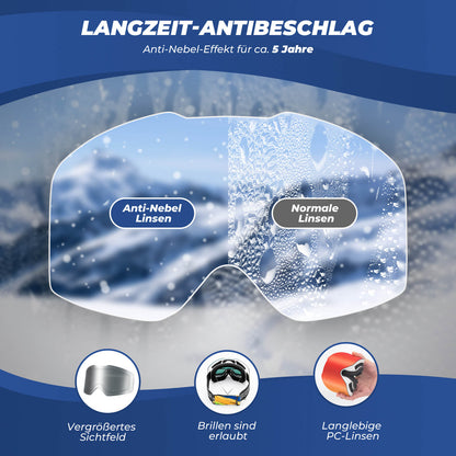 Skibrille Schneebrille Polarisierte Helmkompatible Sportbrille Skifahren ROCKBROS