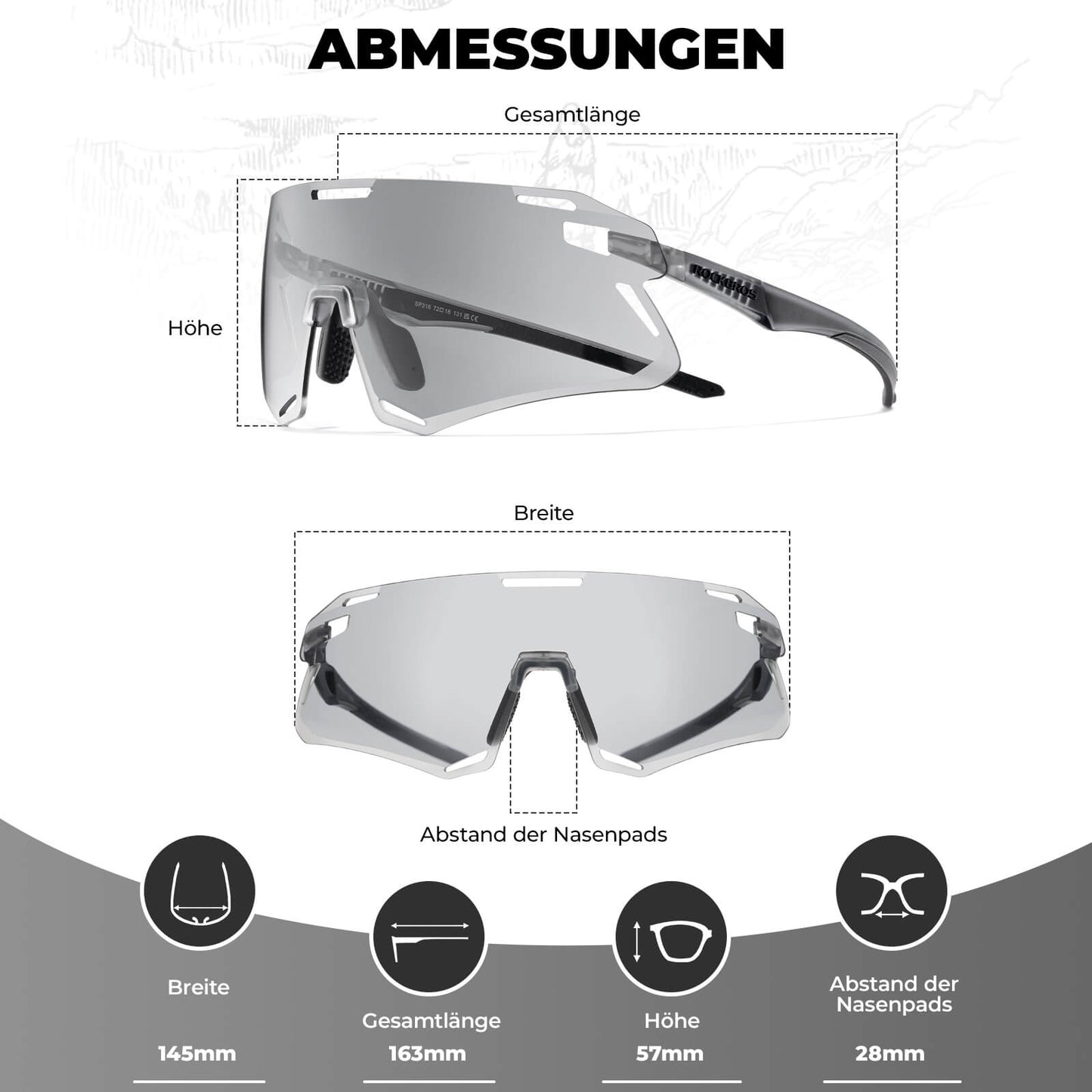 Sonnenbrille Winddichte Fahrradbrille für Outdoor-Sportarten ROCKBROS