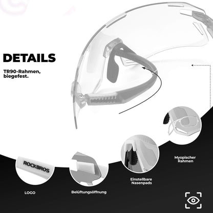 Sonnenbrille Winddichte Fahrradbrille für Outdoor-Sportarten ROCKBROS