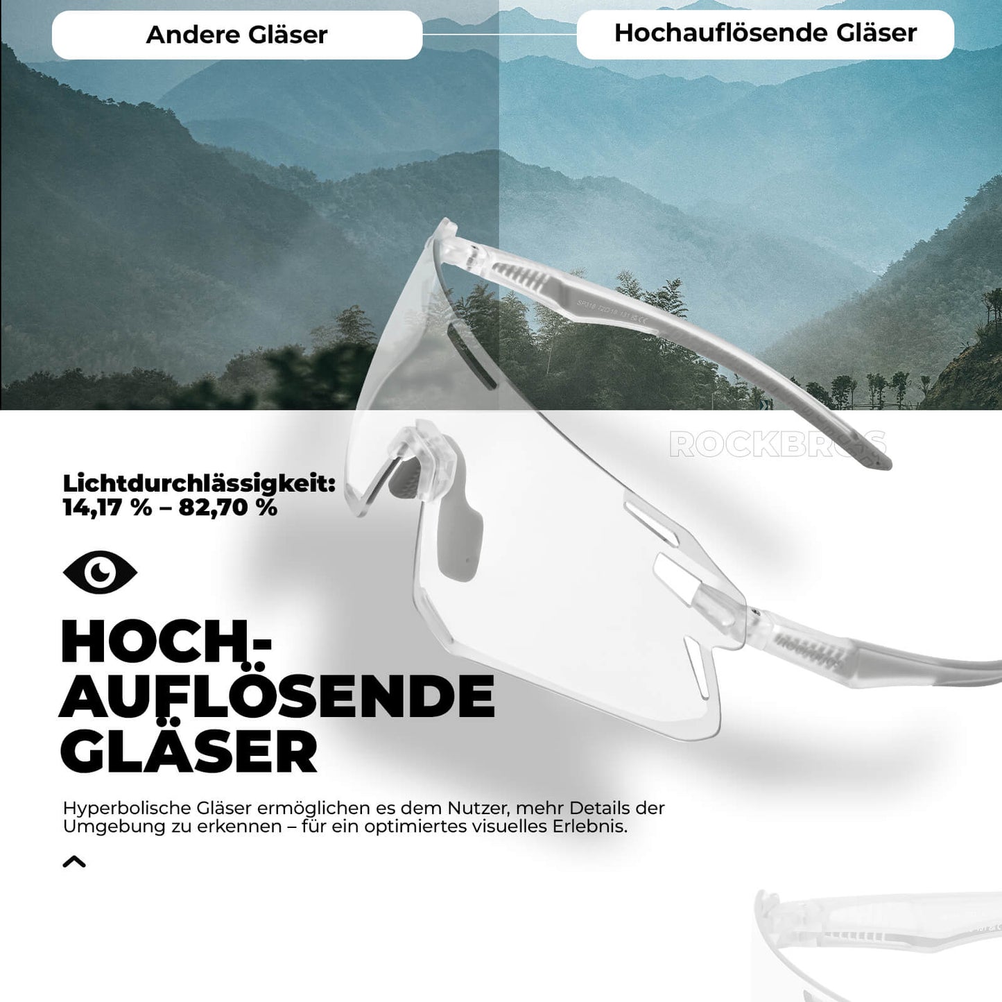 Sonnenbrille Winddichte Fahrradbrille für Outdoor-Sportarten ROCKBROS
