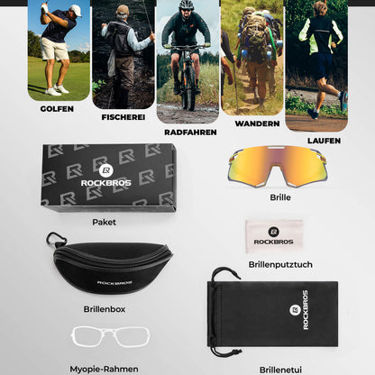 Sonnenbrille Winddichte Fahrradbrille für Outdoor-Sportarten ROCKBROS