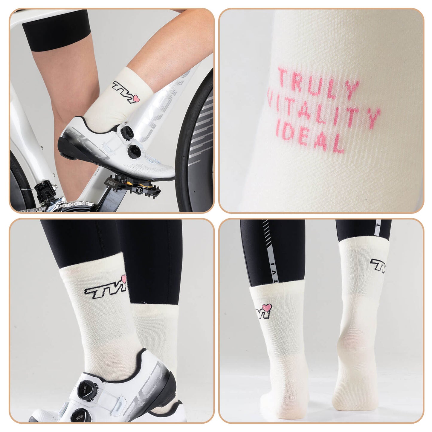 TVI Damen Sportsocken Atmungsaktive Fahrradsocken Winter ROCKBROS