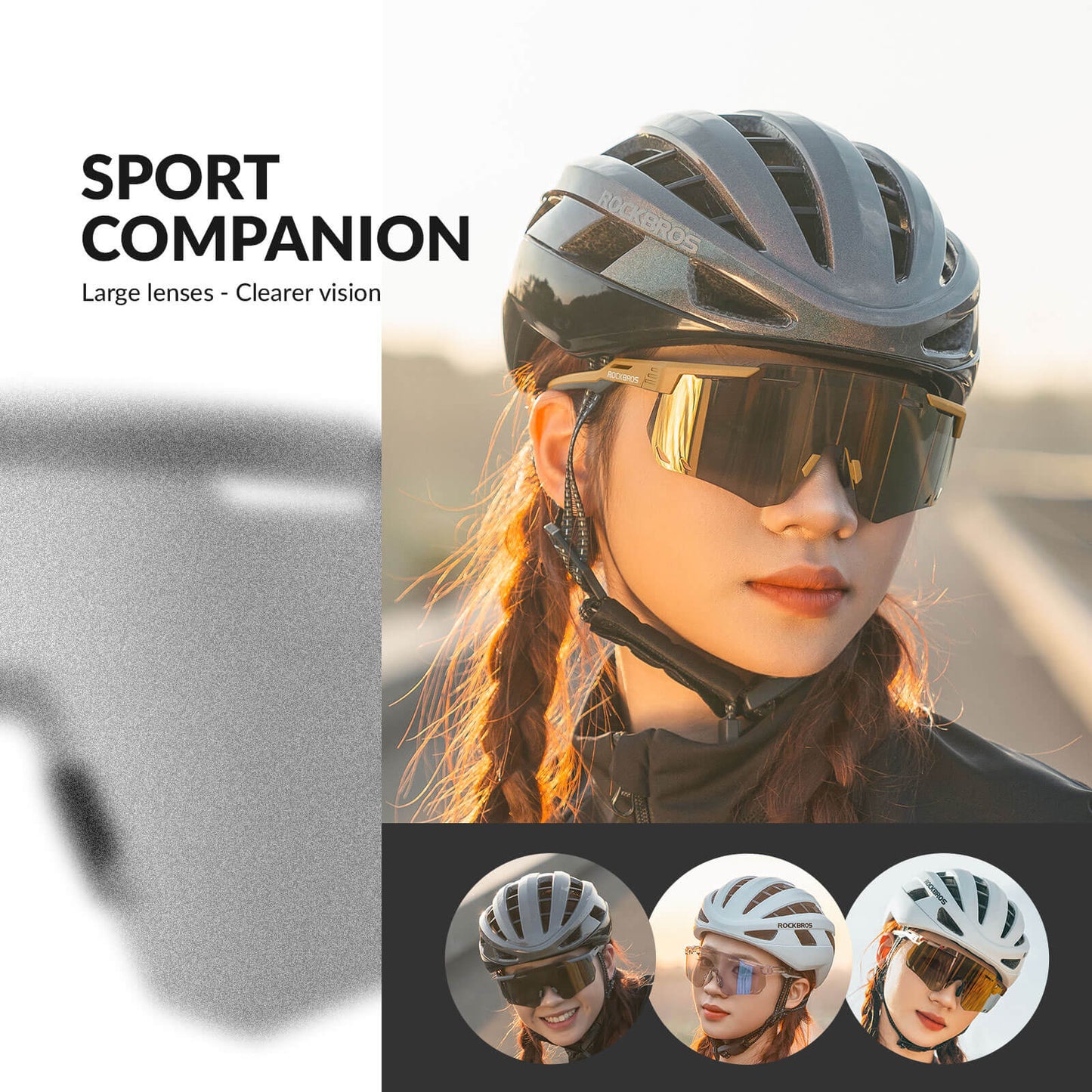 Ultraleicht Fahrradbrille Selbsttönende Sonnenbrille mit UV400-Schutz ROCKBROS