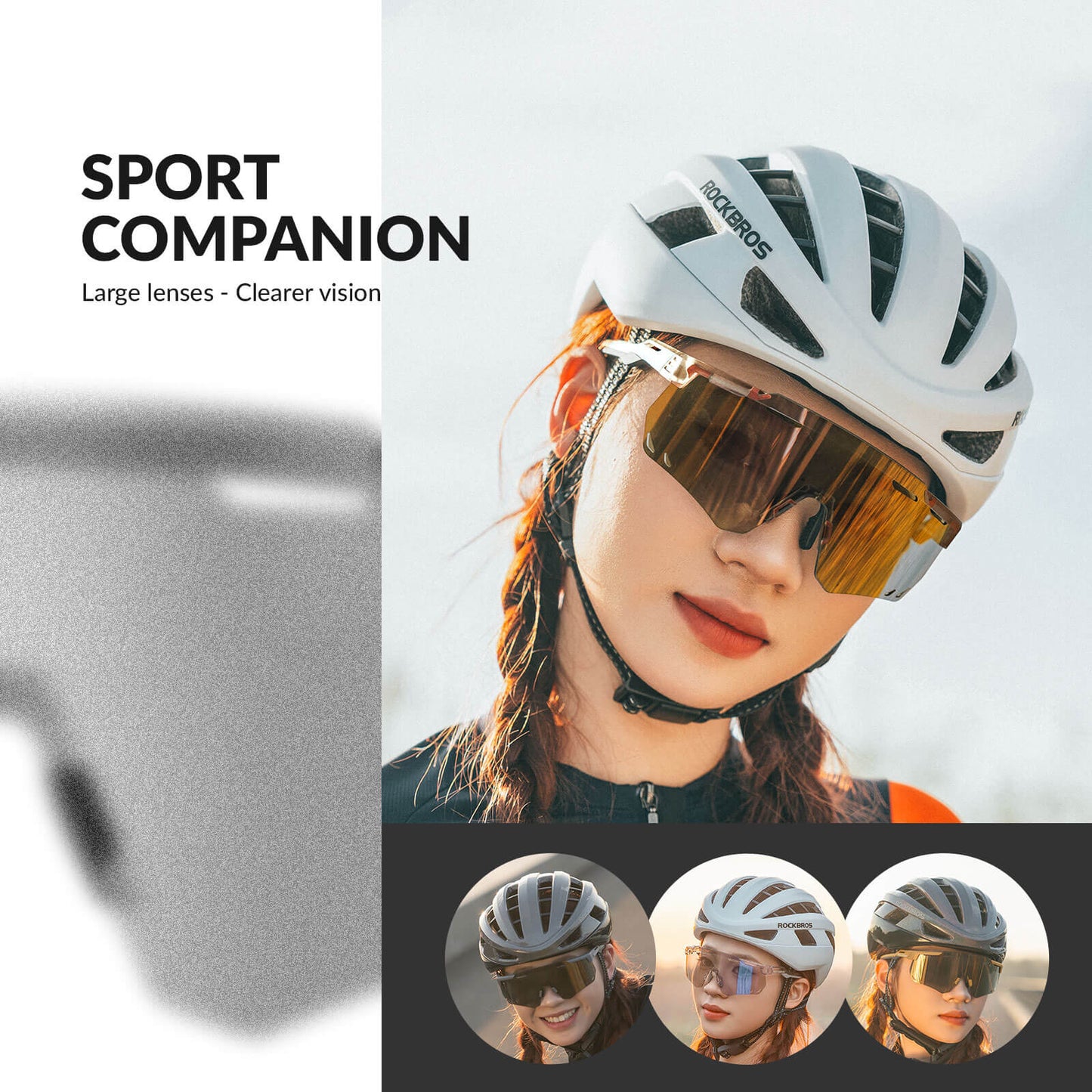 Ultraleicht Fahrradbrille Selbsttönende Sonnenbrille mit UV400-Schutz ROCKBROS