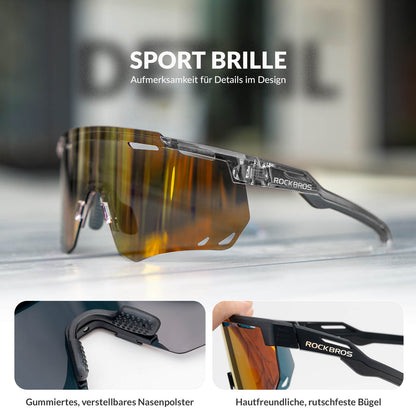 Ultraleicht Fahrradbrille Selbsttönende Sonnenbrille mit UV400-Schutz ROCKBROS