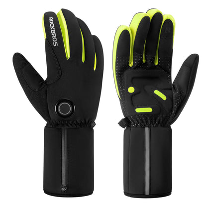 Winter Beheizte Fahrradhandschuhe Touchscreen Handschuhe M-2XL ROCKBROS