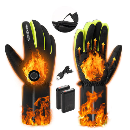 Winter Beheizte Fahrradhandschuhe Touchscreen Handschuhe M-2XL ROCKBROS